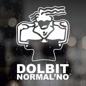 Вінілова наклейка на автомобіль - Dolbit Normalno