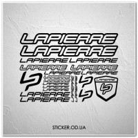 Набір наклейок на велосипед "LAPIERRE", наклейки на раму.