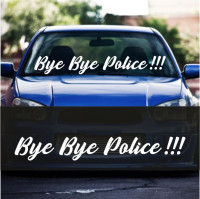 Вінілова наклейка на автомобіль - Bye Bye Police