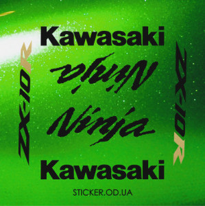 Набір вінілових наклейок на мотоцикл KAWASAKI ZX-10R 2004 Набір вінілових наклейок на мотоцикл KAWASAKI ZX-10R 2004