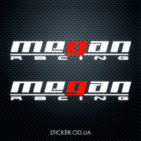 Вінілова наклейка на автомобіль - Megan racing 2 шт.