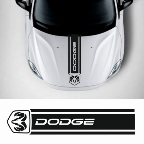 Наклейка на авто - Смуга на капот Dodge