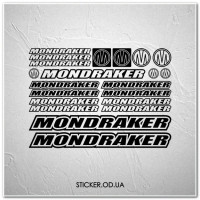 Набор наклеек на велосипед "MONDRAKER", наклейки на раму.