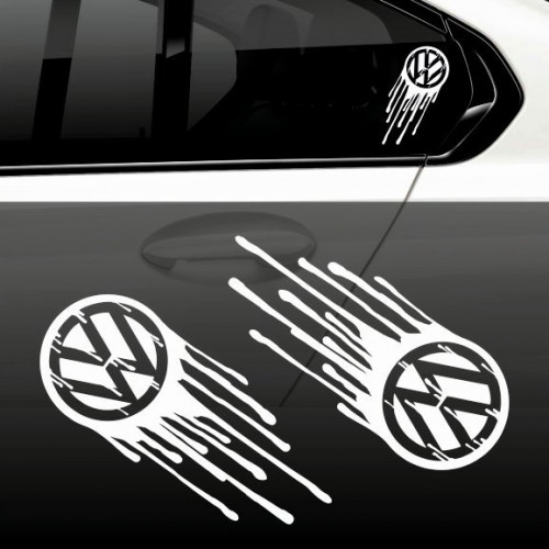 Наклейки на авто - Volkswagen клякса, 2шт.