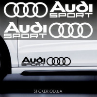 Наклейки на двері Audi Sport #2, 2шт.