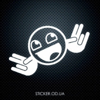 Вінілова наклейка на автомобіль - Смайл, Smile Shocker, JDM