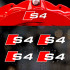 Наклейки на супорти та диски - Audi S4, 4 шт