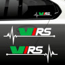 Наклейки Skoda RS пульс 2шт.