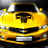 Вінілова наклейка на авто - Череп Punisher  70х50 см