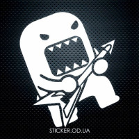 Вінілова наклейка на автомобіль - Domo kun, Rock Star