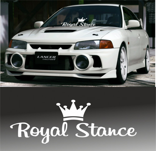Вінілова наклейка на низ лобового скла - Royal Stance