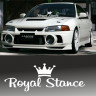 Вінілова наклейка на низ лобового скла - Royal Stance