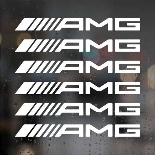 Наклейки на супорти та диски - AMG v4, 6 шт.