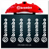 Наклейки на супорти та диски - Brembo, 6 шт Наклейки на супорти та диски - Brembo, 6 шт