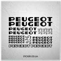 Набор наклеек на велосипед "PEUGEOT", наклейки на раму.
