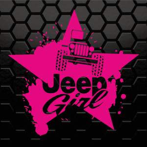 Вінілова наклейка на автомобіль - Jeep Girl