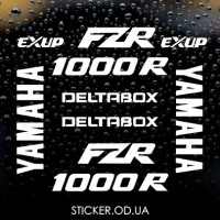Набір вінілових наклейок на мотоцикл YAMAHA FZR 1000R