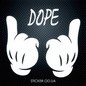 Виниловая наклейка на автомобиль - Зависимость, dope