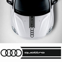 Наклейка на авто - Смуга на капот Audi Quattro