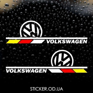 Наклейки на авто дзеркала Volkswagen, 2 шт.