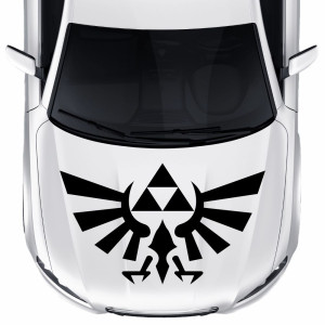 Вінілові наклейки на авто - Legend of Zelda Triforce / Крила на капот 70х40 см