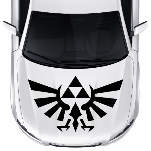 Виниловые наклейки на авто - Legend of Zelda Triforce / Крылья на капот 70х40 см