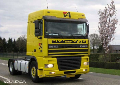 Наклейки DAF на капот либо лобовое стекло 150x16 cm