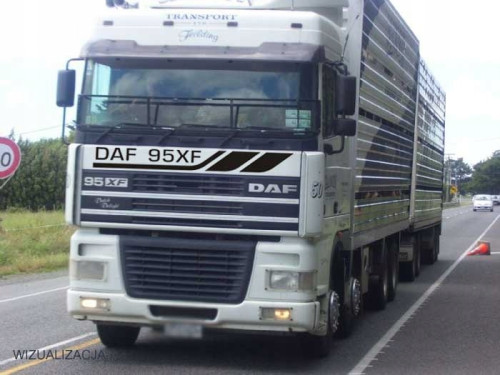 Наклейки DAF на капот либо лобовое стекло 150x16 cm