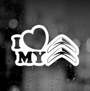 Наклейка I love my Citroen