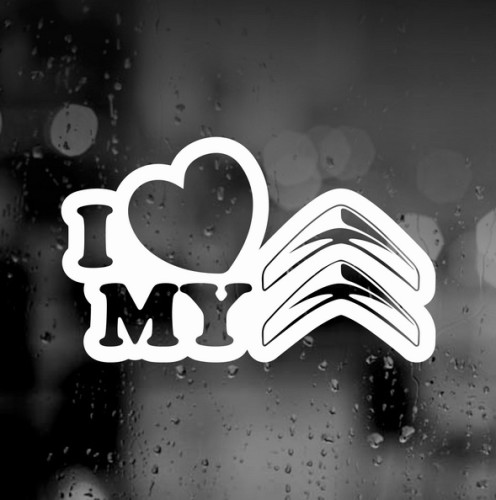 Наклейка I love my Citroen
