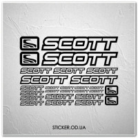 Набір наклейок на велосипед "SCOTT", наклейки на раму.
