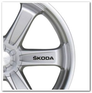Комплект наклейок на диски SKODA 6 шт.