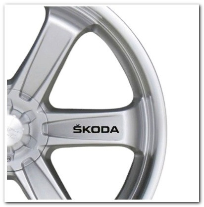 Комплект наклейок на диски SKODA 6 шт.