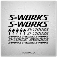 Набор наклеек на велосипед S-WORKS, наклейки на раму.