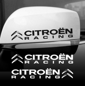 Наклейки вінілові - Citroen Racing на дзеркала.
