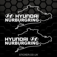 Наклейки на авто - Hyundai nurburgring, 2 шт.