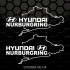 Наклейки на авто - Hyundai nurburgring, 2 шт.