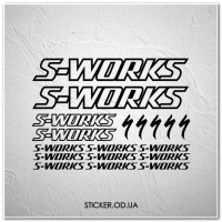 Набір наклейок на велосипед S-WORKS, наклейки на раму.