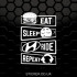 Наклейка на авто - Eat Sleep Ride Repeat Hyundai