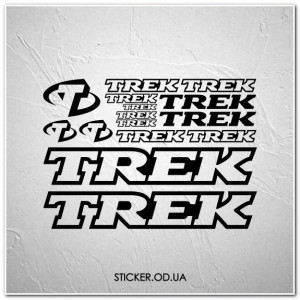 Набір наклейок на велосипед TREK, наклейки на раму.