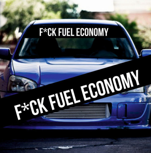 Смуга на лобове FUCK FUEL ECONOMY