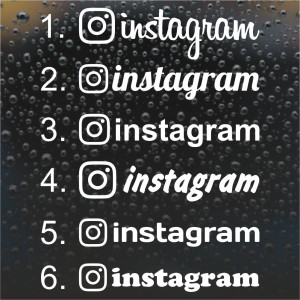 Вінілова наклейка на автомобіль Інстаграм, Instagram