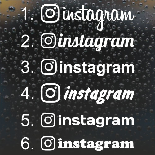 Вінілова наклейка на автомобіль Інстаграм, Instagram