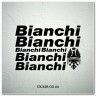 Набір наклейок на велосипеді "Bianchi", наклейки на раму.