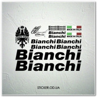 Набір наклейок на велосипеді Bianchi, наклейки на кадрі.