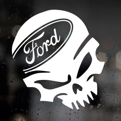 Наклейка на авто - Ford Череп