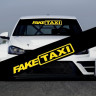Наклейка смуга на лобове - Fake Taxi, 135*20 см