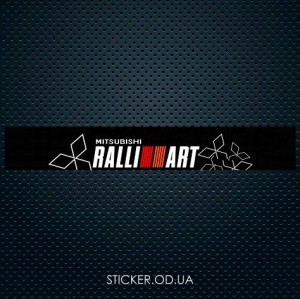 Сонцезахисна наклейка на лобове скло - Mitsubishi Ralli Art
