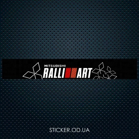 Сонцезахисна наклейка на лобове скло - Mitsubishi Ralli Art