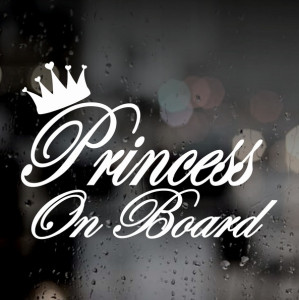 Вінілова наклейка на автомобіль - Princess on board